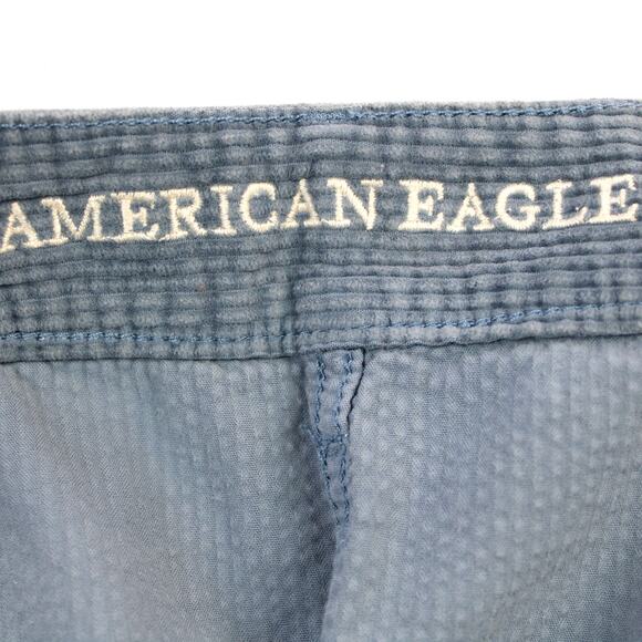 American Eagle Womens 00 Hi-Rise A-Line Skirt Blue Corduroy Wide Wale Academia - Picture 5 of 10